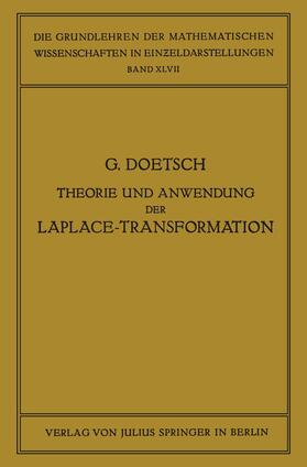 Doetsch / Courant |  Theorie und Anwendung der Laplace-Transformation | Buch |  Sack Fachmedien