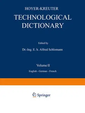 Hoyer / Kreuter / Schlomann |  Technological Dictionary | eBook | Sack Fachmedien