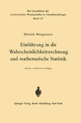 Morgenstern |  Einführung in die Wahrscheinlichkeitsrechnung und mathematische Statistik | eBook | Sack Fachmedien