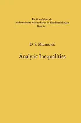 Mitrinovic |  Analytic Inequalities | Buch |  Sack Fachmedien