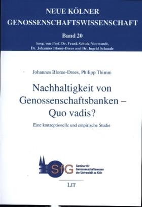 Blome-Drees / Thimm |  Nachhaltigkeit von Genossenschaftsbanken - Quo vadis? | Buch |  Sack Fachmedien