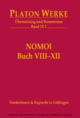 Platon / Schöpsdau |  Nomoi (Gesetze), Buch VIII-XII | eBook | Sack Fachmedien