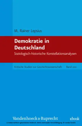 Lepsius | Demokratie in Deutschland | E-Book | sack.de