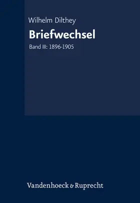 Dilthey / Kühne-Bertram / Lessing |  Briefwechsel | eBook | Sack Fachmedien