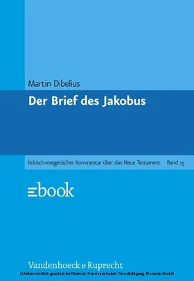 Dibelius |  Der Brief des Jakobus | eBook | Sack Fachmedien