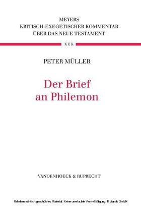 Müller / Koch |  Der Brief an Philemon | eBook | Sack Fachmedien