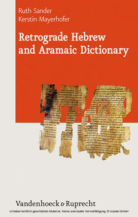 Sander / Mayerhofer |  Retrograde Hebrew and Aramaic Dictionary | eBook | Sack Fachmedien