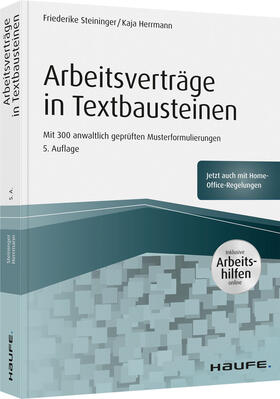 Steininger / Herrmann |  Arbeitsverträge in Textbausteinen - inkl. Arbeitshilfen online | Buch |  Sack Fachmedien