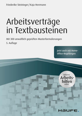 Steininger / Herrmann |  Arbeitsverträge in Textbausteinen - inkl. Arbeitshilfen online | eBook | Sack Fachmedien