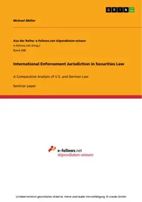 Müller |  International Enforcement Jurisdiction in Securities Law | eBook | Sack Fachmedien