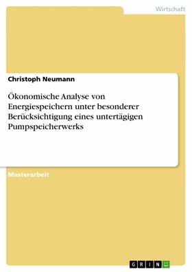 Neumann |  Ökonomische Analyse von Energiespeichern unter besonderer Berücksichtigung eines untertägigen Pumpspeicherwerks | eBook | Sack Fachmedien