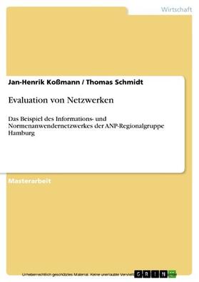 Koßmann / Schmidt |  Evaluation von Netzwerken | eBook | Sack Fachmedien