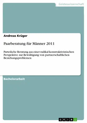 Krüger |  Paarberatung für Männer 2011 | eBook | Sack Fachmedien