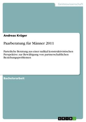 Krüger |  Paarberatung für Männer 2011 | Buch |  Sack Fachmedien