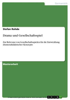 Rohde |  Drama und Gesellschaftsspiel | eBook | Sack Fachmedien