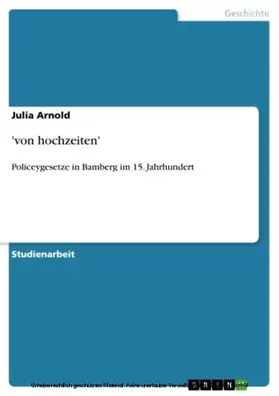 Arnold |  'von hochzeiten' | eBook | Sack Fachmedien