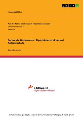 Müller |  Corporate Governance - Eigentümerstruktur und Anlegerschutz | eBook | Sack Fachmedien