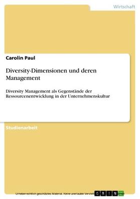 Paul |  Diversity-Dimensionen und deren Management | eBook | Sack Fachmedien