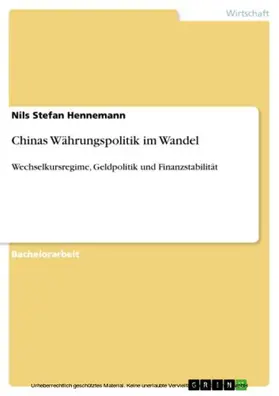 Hennemann |  Chinas Währungspolitik im Wandel | eBook | Sack Fachmedien