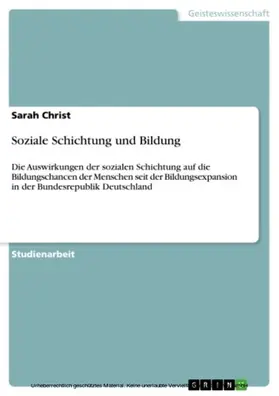 Christ |  Soziale Schichtung und Bildung | eBook | Sack Fachmedien