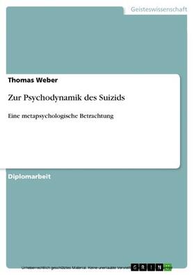 Weber |  Zur Psychodynamik des Suizids | eBook | Sack Fachmedien