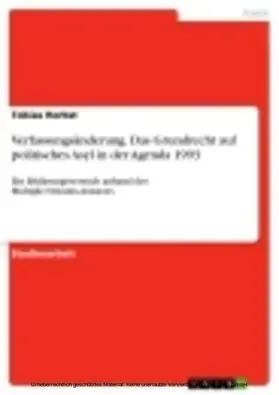 Herbst |  Verfassungsänderung. Das Grundrecht auf politisches Asyl in der Agenda 1993 | eBook | Sack Fachmedien