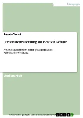 Christ |  Personalentwicklung im Bereich Schule | eBook | Sack Fachmedien