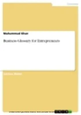 Khan |  Business Glossary for Entrepreneurs | eBook | Sack Fachmedien