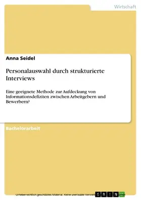 Seidel | Personalauswahl durch strukturierte Interviews | E-Book | sack.de