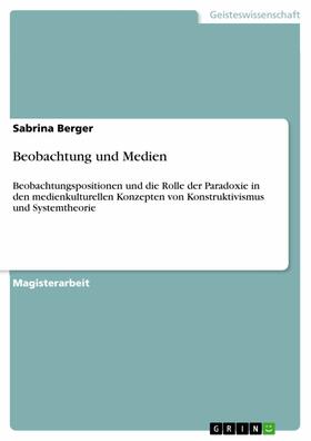 Schwarz / Berger |  Beobachtung und Medien | eBook | Sack Fachmedien