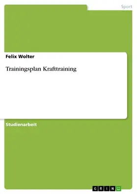 Wolter | Trainingsplan Krafttraining | E-Book | sack.de