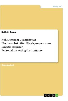 Braun |  Rekrutierung qualifizierter Nachwuchskräfte. Überlegungen zum Einsatz externer Personalmarketing-Instrumente | Buch |  Sack Fachmedien