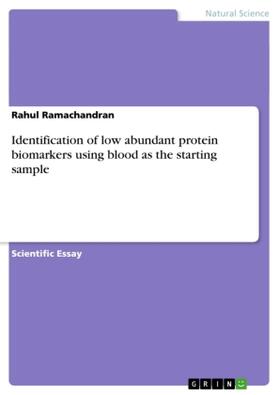 Ramachandran |  Identification of low abundant protein biomarkers using blood as the starting sample | Buch |  Sack Fachmedien