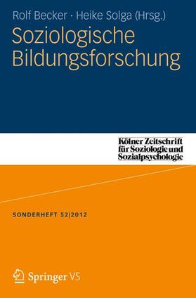 Solga / Becker |  Soziologische Bildungsforschung | Buch |  Sack Fachmedien