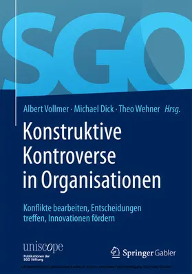 Vollmer / Dick / Wehner |  Konstruktive Kontroverse in Organisationen | eBook | Sack Fachmedien