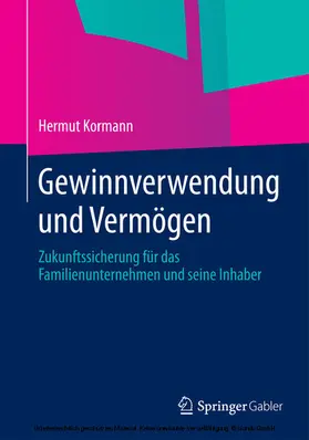 Kormann |  Gewinnverwendung und Vermögen | eBook | Sack Fachmedien