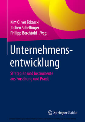 Tokarski / Schellinger / Berchtold |  Unternehmensentwicklung | eBook | Sack Fachmedien