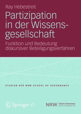 Hebestreit |  Partizipation in der Wissensgesellschaft | Buch |  Sack Fachmedien