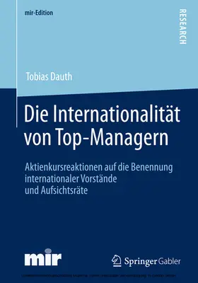 Dauth | Die Internationalität von Top-Managern | E-Book | sack.de