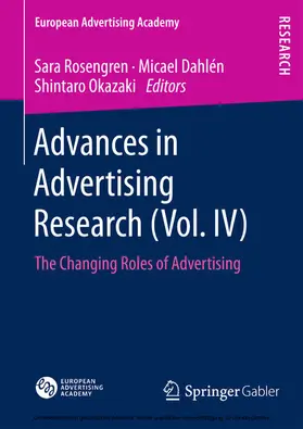 Rosengren / Dahlén / Okazaki |  Advances in Advertising Research (Vol. IV) | eBook | Sack Fachmedien