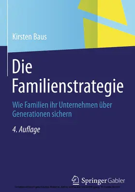 Baus |  Die Familienstrategie | eBook | Sack Fachmedien