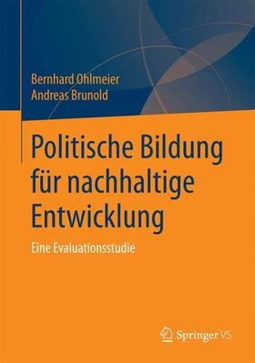 Brunold / Ohlmeier |  Politische Bildung für nachhaltige Entwicklung | Buch |  Sack Fachmedien