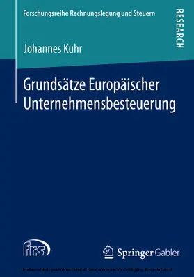 Kuhr |  Grundsätze Europäischer Unternehmensbesteuerung | eBook | Sack Fachmedien