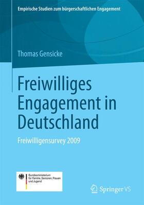 Gensicke |  Freiwilliges Engagement in Deutschland | Buch |  Sack Fachmedien