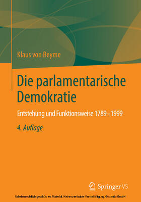 von Beyme |  Die parlamentarische Demokratie | eBook | Sack Fachmedien