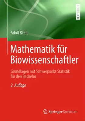 Riede |  Mathematik für Biowissenschaftler | Buch |  Sack Fachmedien