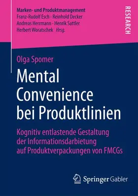 Spomer |  Mental Convenience bei Produktlinien | Buch |  Sack Fachmedien