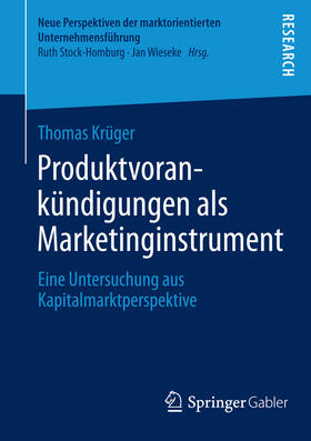 Krüger | Produktvorankündigungen als Marketinginstrument | E-Book | sack.de