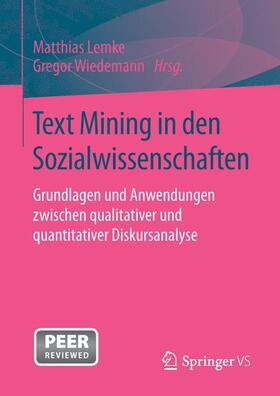 Wiedemann / Lemke |  Text Mining in den Sozialwissenschaften | Buch |  Sack Fachmedien