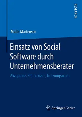 Martensen |  Einsatz von Social Software durch Unternehmensberater | Buch |  Sack Fachmedien